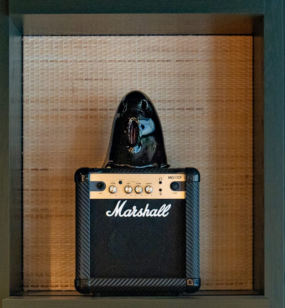 Ceramic Artwork that looks like guitar amp
